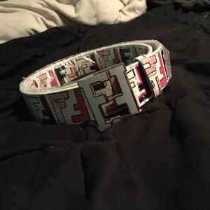 Multi colored fendi belt